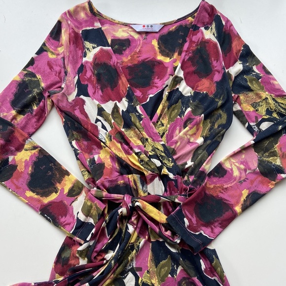 Three Dots Faux Wrap Dress